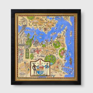 Adrian Feint - Decorative Map of Sydney, 1932