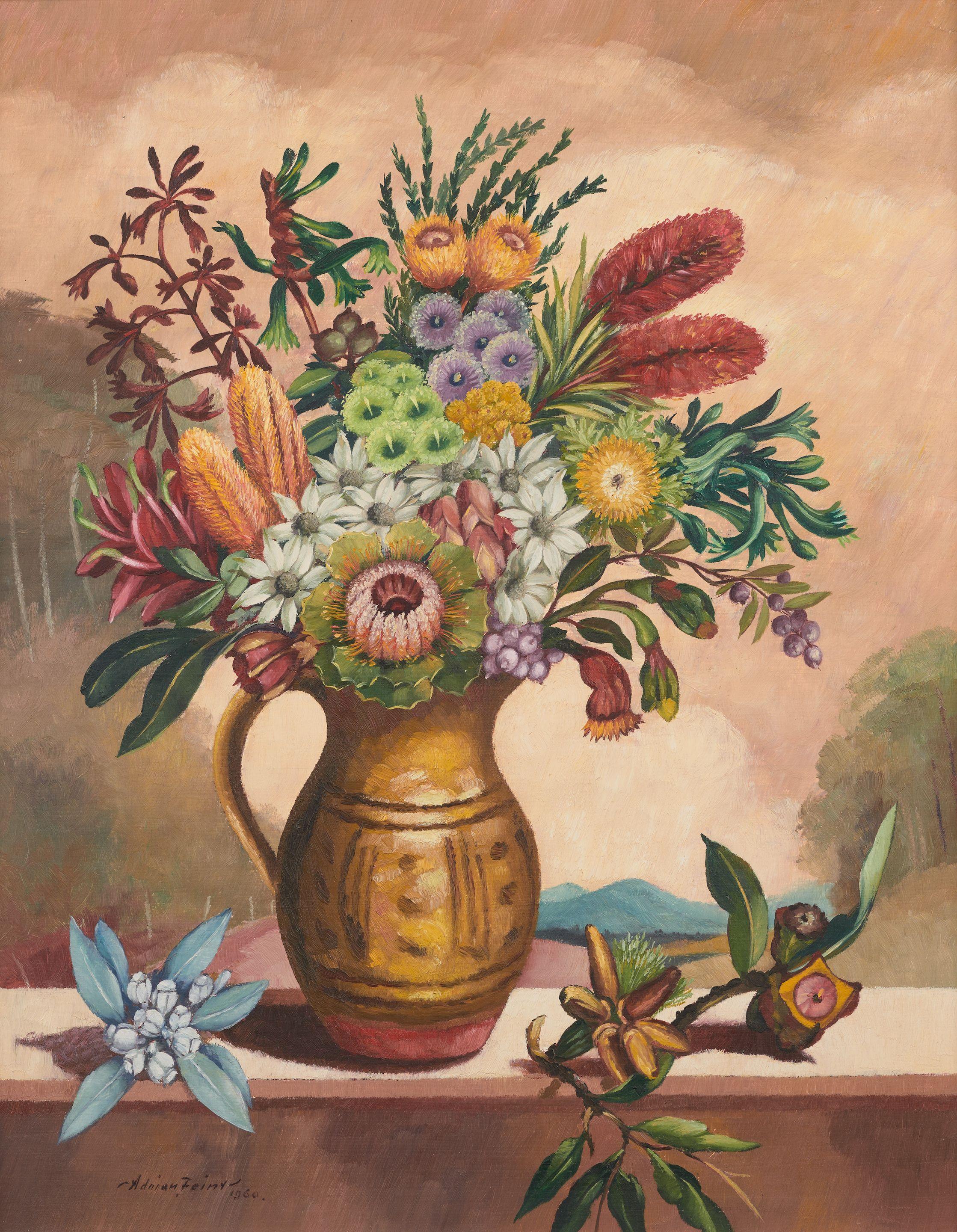 Adrian Feint - (Native Floral Arrangement), 1960