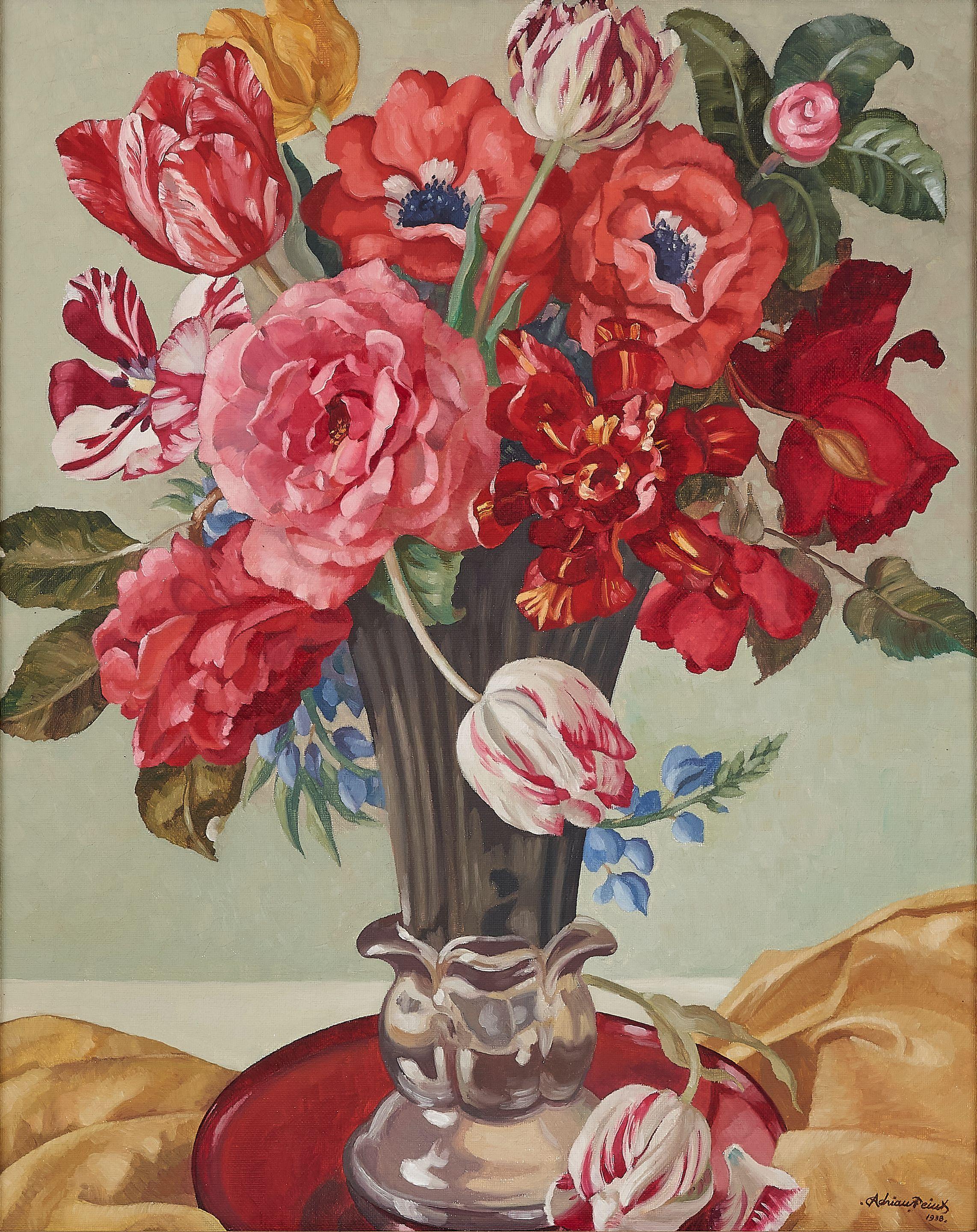 Adrian Feint - Tulips and Roses, 1938