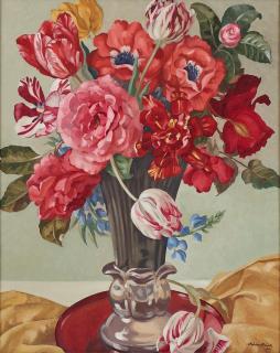 Adrian Feint - Tulips and Roses, 1938