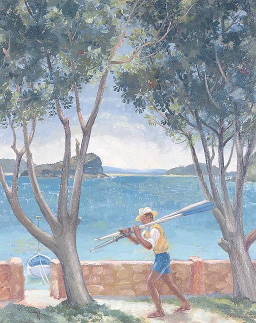 Adrian George Feint - Boat Man at Lion Island