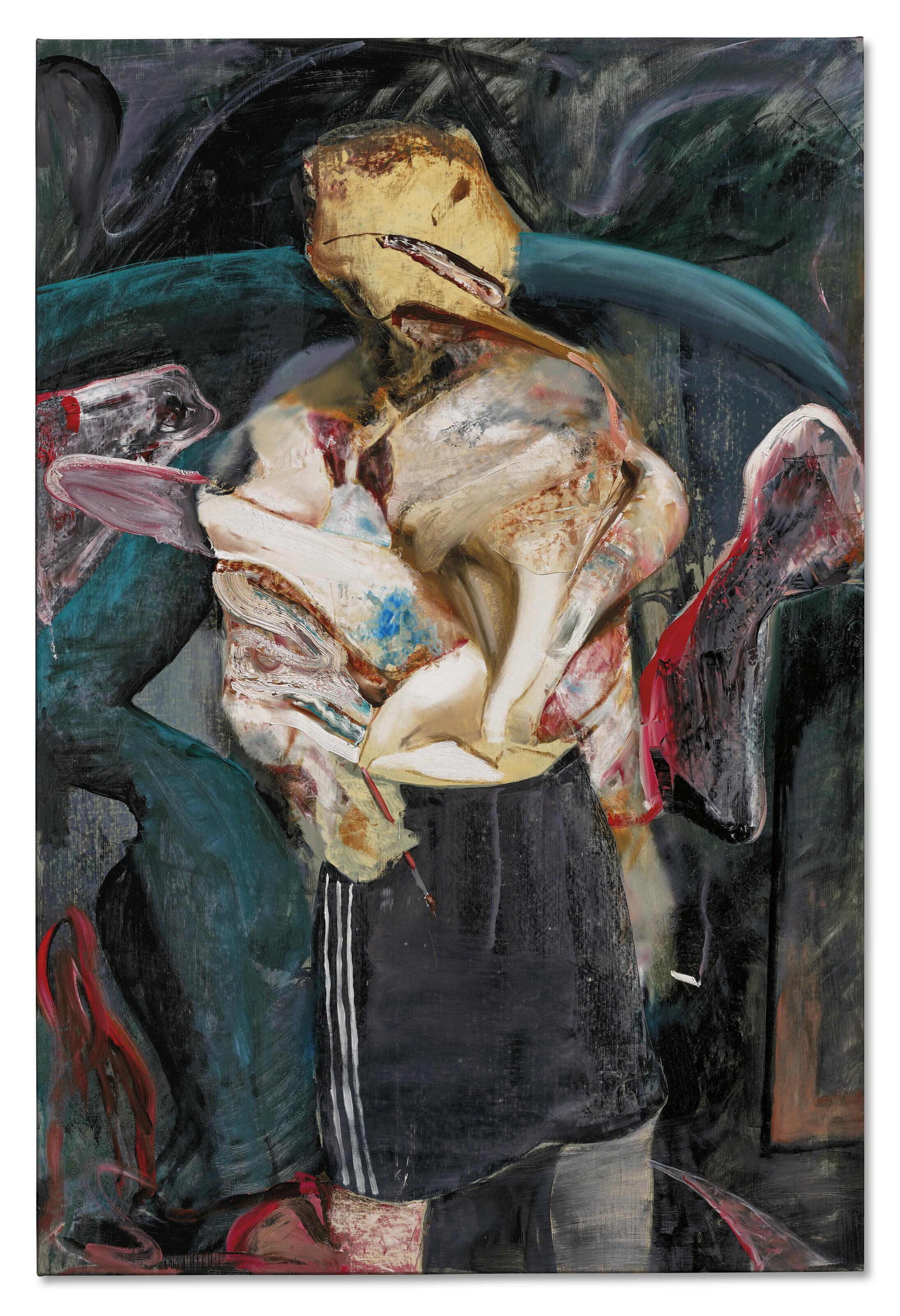 Adrian Ghenie - Self-Portrait with Animal Mask