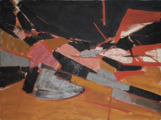 Adrian Heath - Composition, Black, Red, Grey