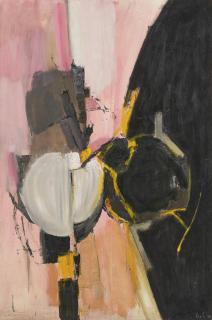 Adrian Heath - Painting Black and Pink