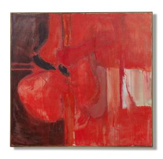 Adrian Heath - Red Painting 91.8 x 96.2 cm. (36 1/8 x 37 7/8 in.)
