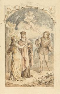 Adrian Ludwig Richter - 4 Bll.: Titelbilder zu Dramen von William Shakespeare.