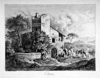 Adrian Ludwig Richter - Folge von 6 Bll.: Malerische Ansichten aus den Umgebungen von Rom