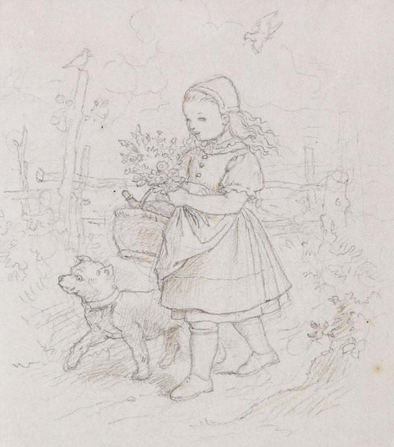 Adrian Ludwig Richter - Rotkäppchen unterwegs