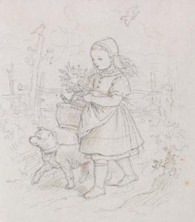 Adrian Ludwig Richter - Rotkäppchen unterwegs