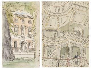 Adrian Maurice Daintrey - The facade of Annabel\'s from Berkeley Square (i); and The interior of the Clermont Club (ii)