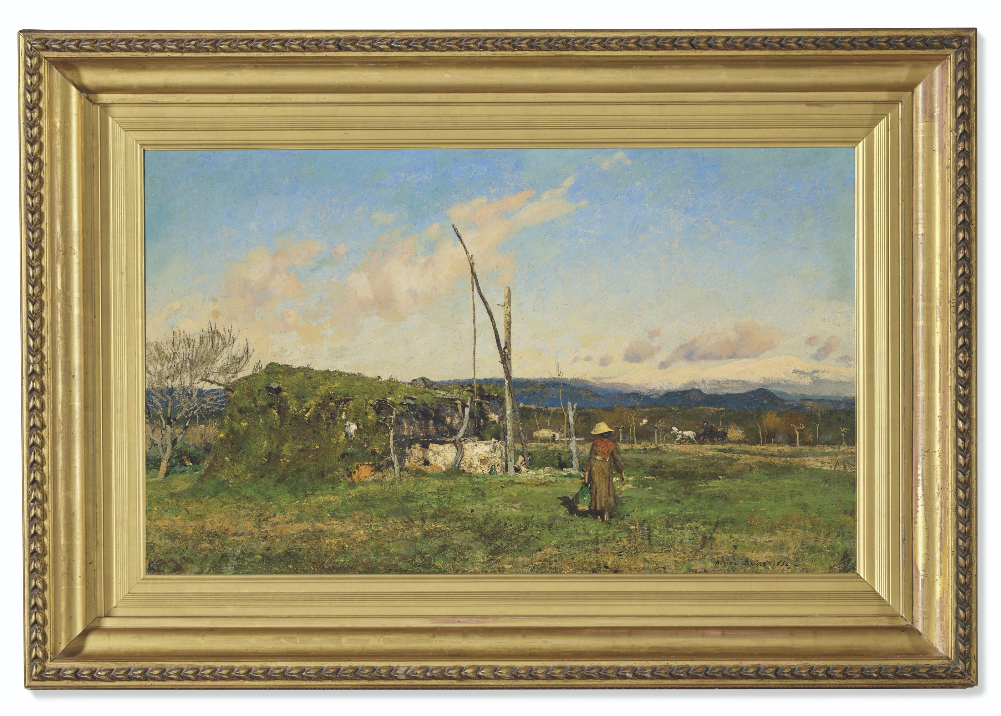 Adrian Scott Stokes, R.A., V.P.R.W.S., N.E.A.C. - Winter Morning In The Riviera, At The Well