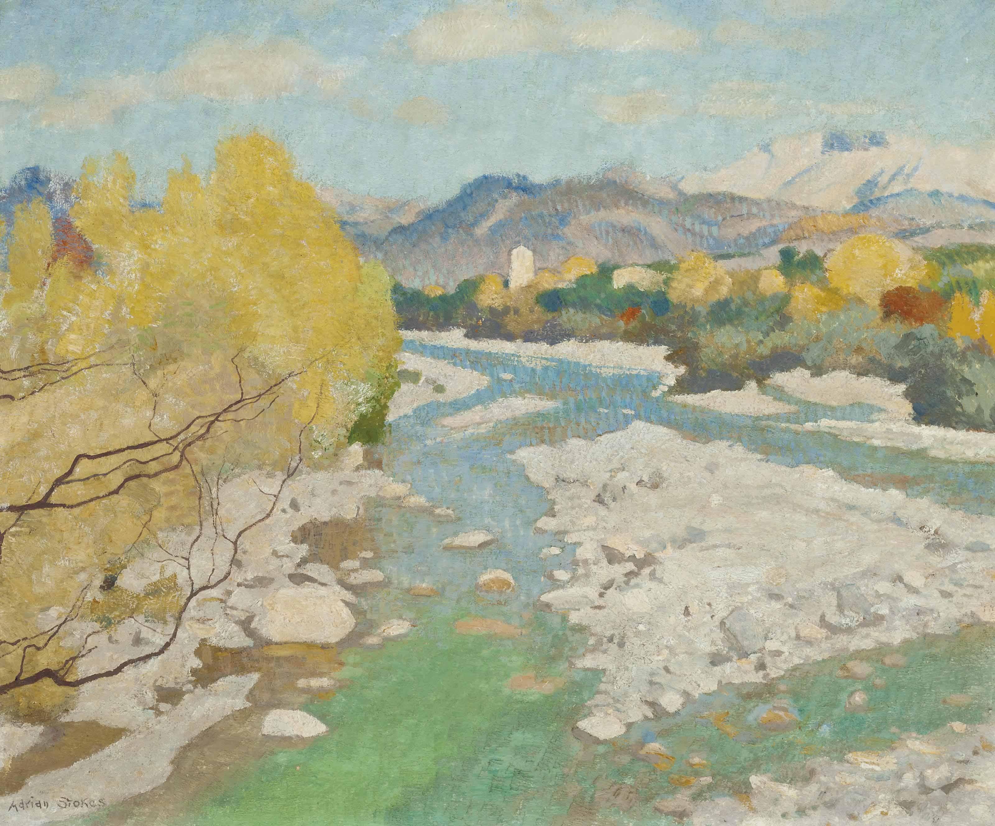 Adrian Scott Stokes, R.A. - River landscape, France