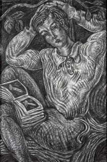 Adrian Wiszniewski - Boy holding a book