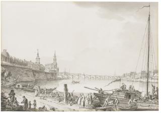 Adrian Zingg - Dresden From The Banks Of The Elbe River