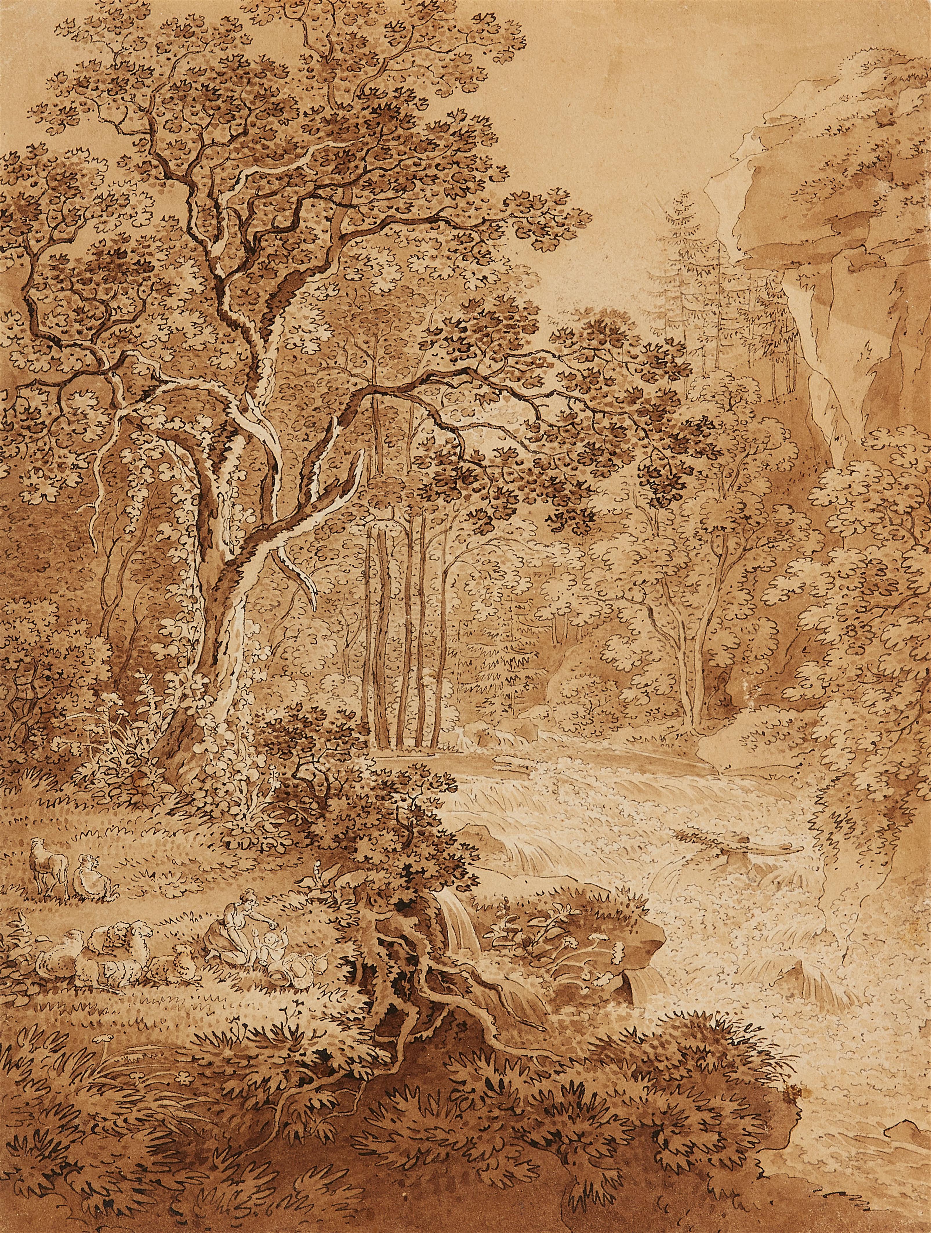 Adrian Zingg - Landschaft im Schandauer Grund