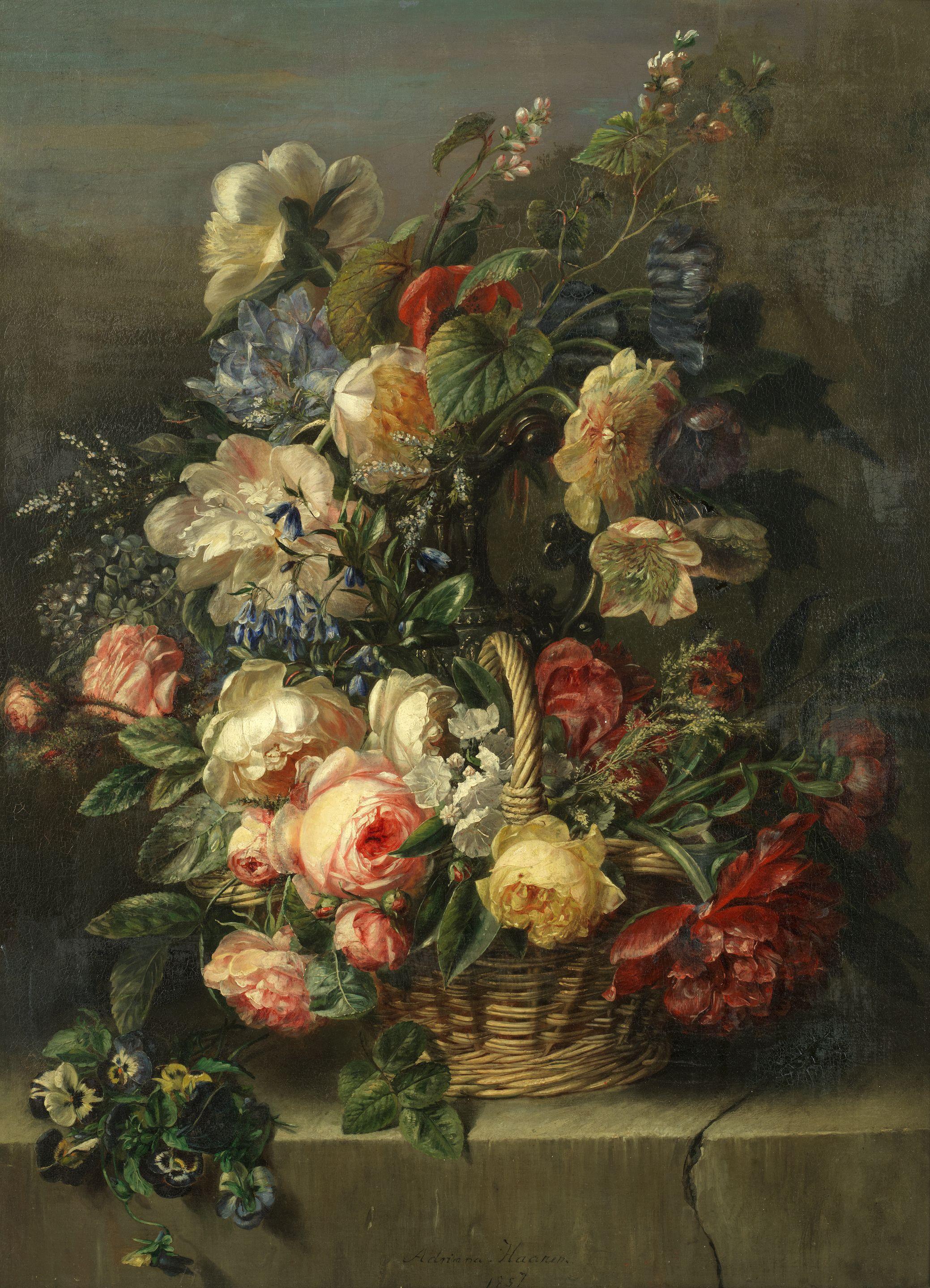 Adriana Johanna Haanen - An Abundant Still Life Of Flowers