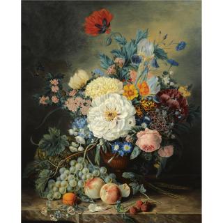 Adriana van Ravenswaay - A Still Life With Flowers And Fruit