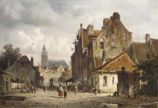 Adrianus Eversen - A town in summer