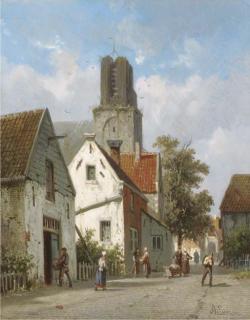 Adrianus Eversen - A Village Street