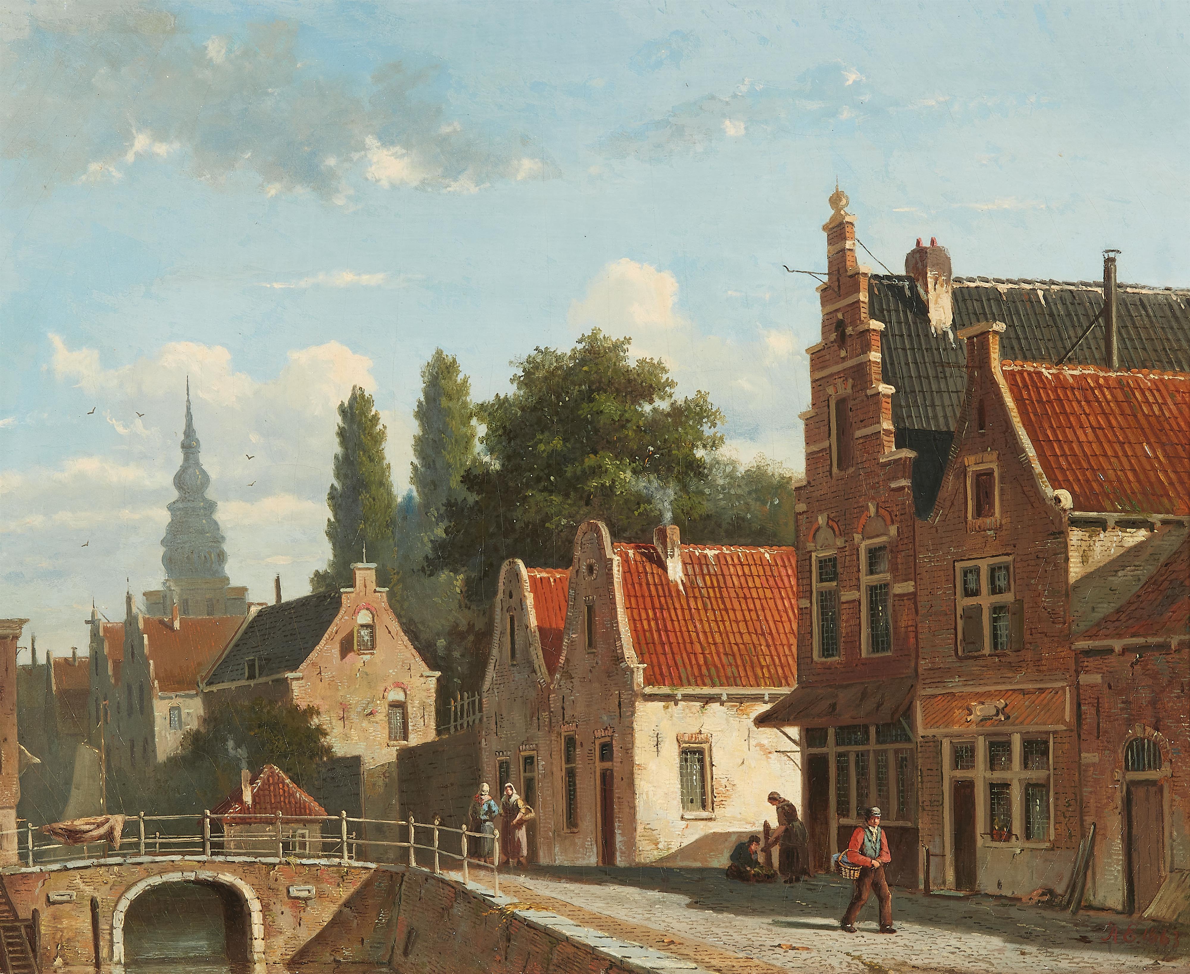 Adrianus Eversen - Ansicht einer Gracht