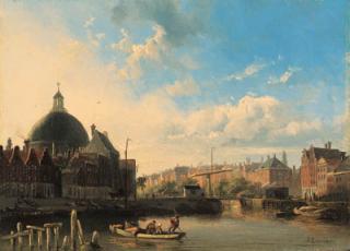 Adrianus Eversen - The Lutheran Church from the Singel, Amsterdam