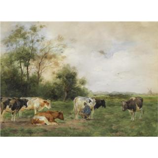 Adrianus Johannes Groenewegen - Milking Time