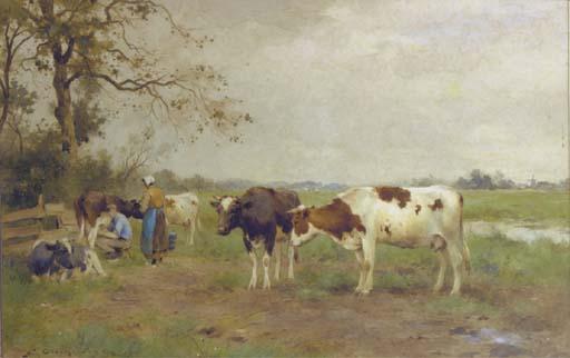 Adrianus Johannes Groenewegen - Milking Time