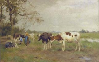Adrianus Johannes Groenewegen - Milking Time