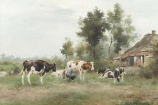 Adrianus Johannes Groenewegen - Milking time