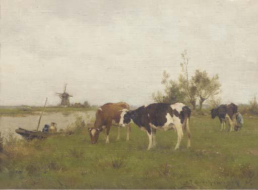 Adrianus Johannes Groenewegen - Milking time