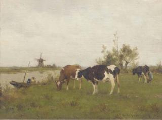 Adrianus Johannes Groenewegen - Milking time