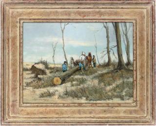 Adrianus Johannes Groenewegen - The log cart