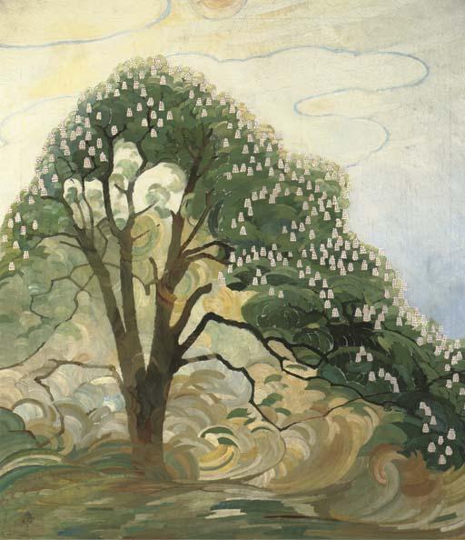 Adrianus Johannes Grootens - Blossoming Chestnut