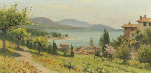 Adrianus Johannes Zwart - De baai van San Tropez, Zuid-Frankrijk: the bay of St Tropez