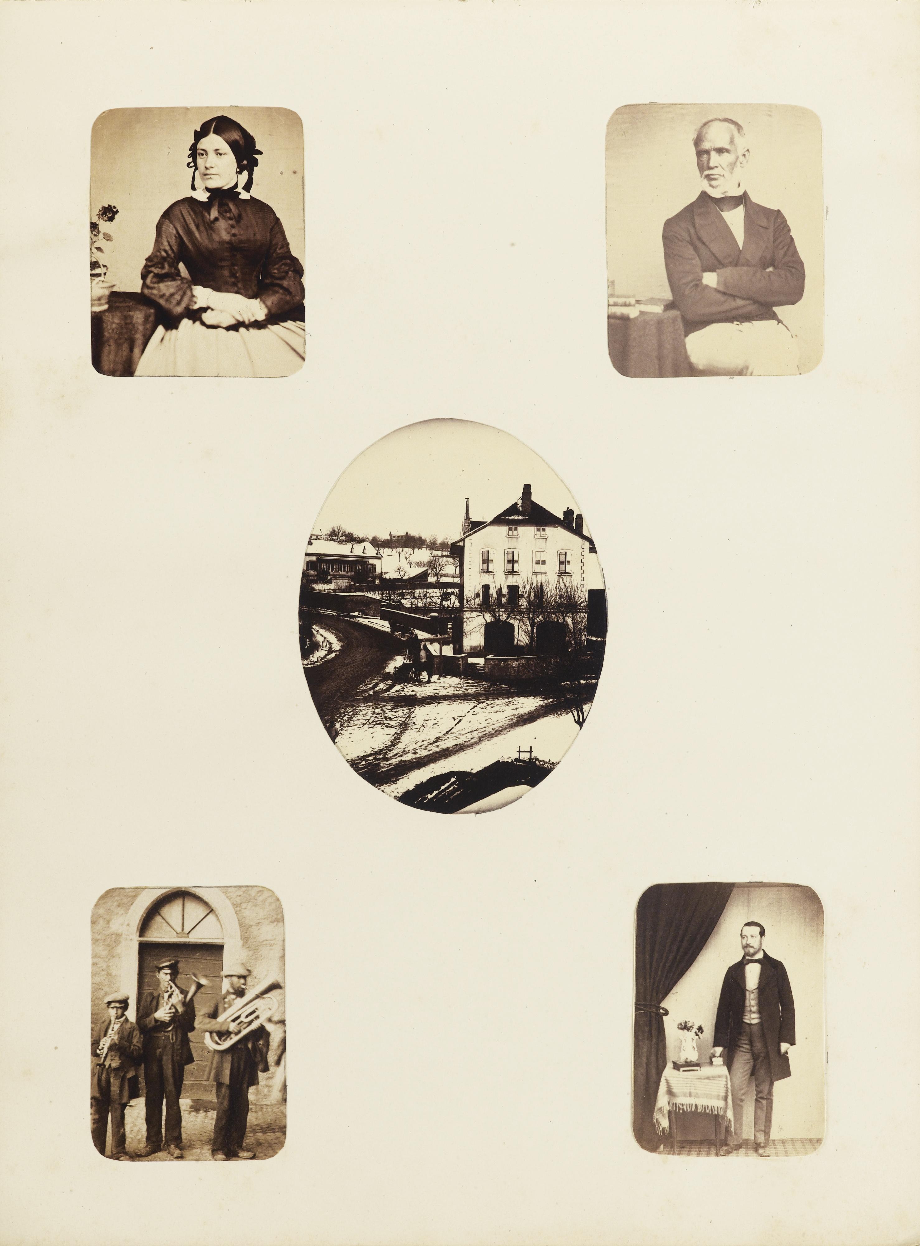 Adrien Constant-Delessert - Album Photographique, 1860The Album Contains 72 Photographs In Mainly Carte-De-Visite Format, 15 Salt Prints And 57 Albumen Prints. The Majority Are Portraits And Some Village Views. Original Binding.