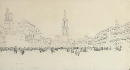 Adrien Dauzats - Grande Place, Écija