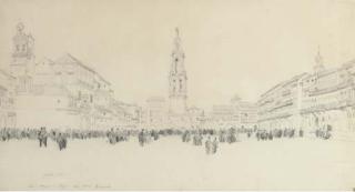 Adrien Dauzats - Grande Place, Écija