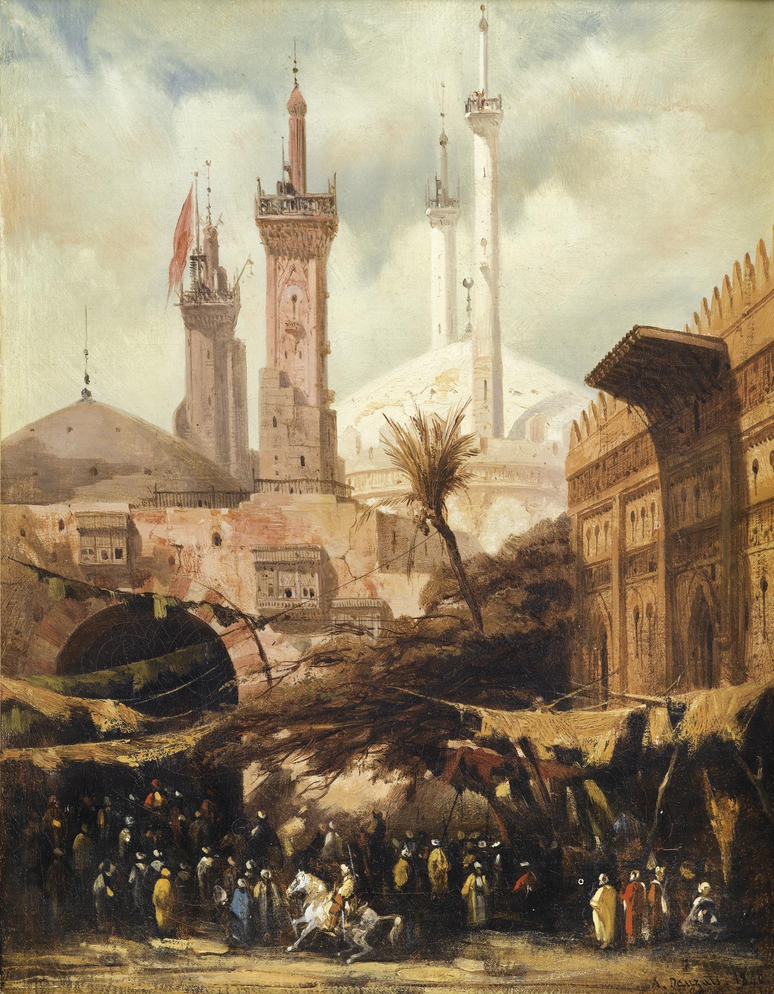 Adrien Dauzats - Mosquée Au Caire