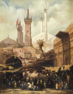 Adrien Dauzats - Mosquée Au Caire