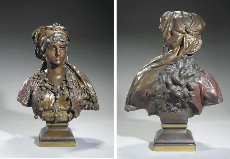 Adrien-Etienne Gaudez - Bust of a Turkish Princess