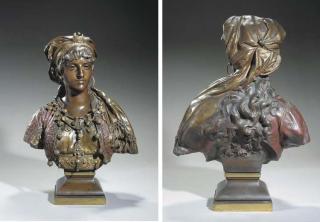 Adrien-Etienne Gaudez - Bust of a Turkish Princess