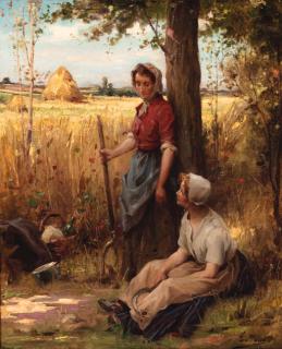 Adrien Henri Tanoux - A rest from the harvest