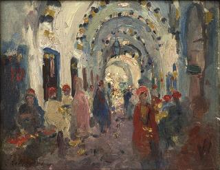 Adrien-Jean Le Mayeur De Merprès - An Arabian Market