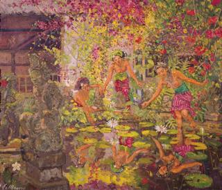 Adrien-Jean Le Mayeur De Merprès - By the lotus pond, Bali