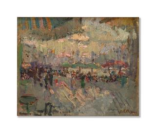 Adrien Jean Le Mayeur De Merprès - Cafe At The Port Of Marseille