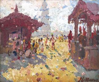 Adrien-Jean Le Mayeur De Merprès - Market Scene