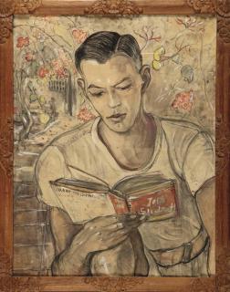 Adrien Jean Le Mayeur de Merprès - Reading a book