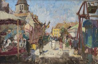 Adrien-Jean Le Mayeur De Merprès - Street Scene In Nieuwpoort