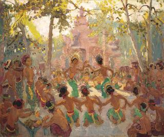 Adrien-Jean Le Mayeur De Merprès - Temple Dancers