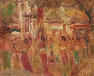 Adrien-Jean Le Mayeur de Merprès - Temple feast